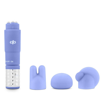Rose Revitalize Massage Kit with Pocket Vibrator Massager and 3 Attachments - Romantic Blessings