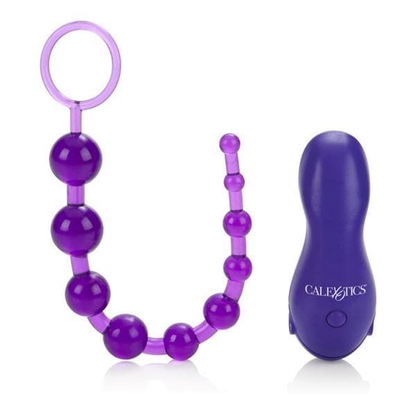 Starter Playful Lovers Kit with 2 Speed Vibrating Massager and Anal Pleasure Beads - Romantic Blessings
