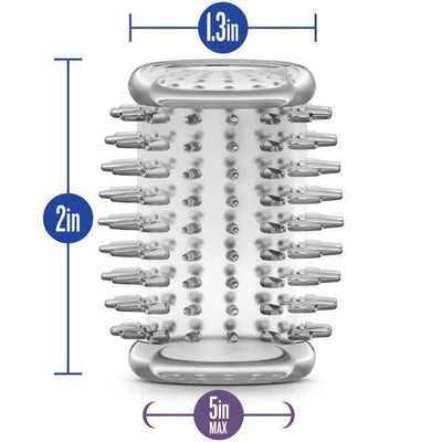 Stay Hard Male Enlargement Penis Girth Enhancement Sleeve 01 Studded Texture Clear - Romantic Blessings