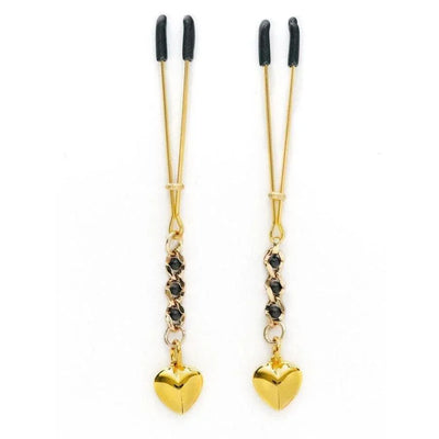 Tweezer Nipple Clamp w/ Heart Pendant - Romantic Blessings