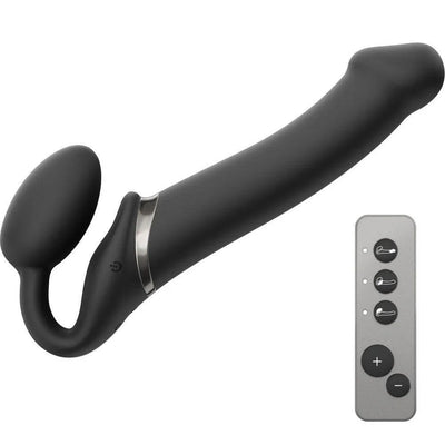 Strap-On-Me Remote Control Vibrating Bendable Strap-On Large - Romantic Blessings