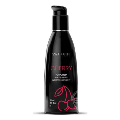 Wicked Aqua Water Based Flavored Intimate Lubricant Cherry - Romantic Blessings
