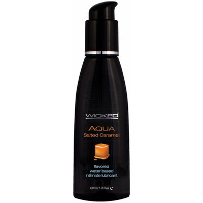 Wicked Aqua Water Based Flavored Intimate Lubricant Salted Caramel - Romantic Blessings