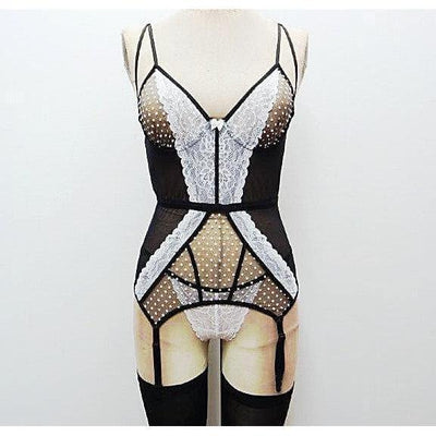 Escante Maid For You Bustier Black/White - Romantic Blessings