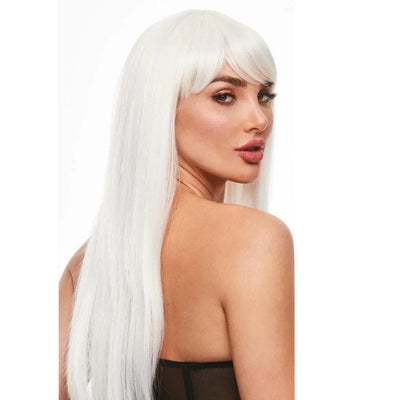 Pleasure Wigs Amber Wig White and Glow in the Dark Neon Yellow - Romantic Blessings