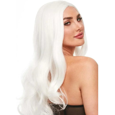 Pleasure Wigs Jessie Wig White and Glow in the Dark Neon Yellow - Romantic Blessings