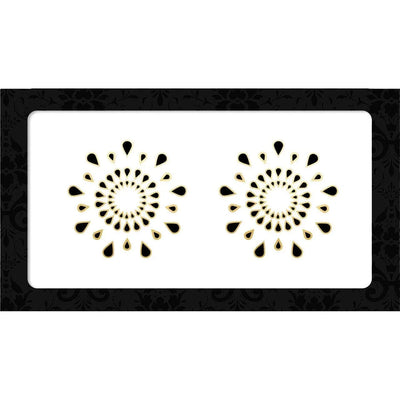 Black/Gold Nipple Pasties Set of 2 One Size - Romantic Blessings