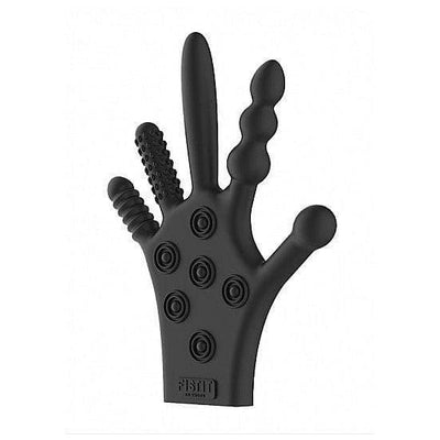 Shots Fist It Silicone Stimulation Glove Black - Romantic Blessings