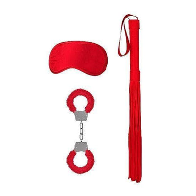 Shots Ouch! Kits Introductory 3 Piece Bondage Kit #1 Red - Romantic Blessings