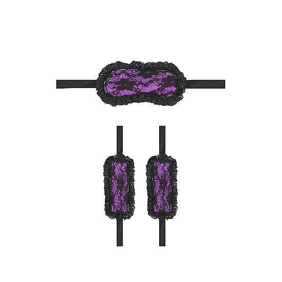 Shots Ouch! 2-Piece Introductory Bondage Kit #7 Purple - Romantic Blessings