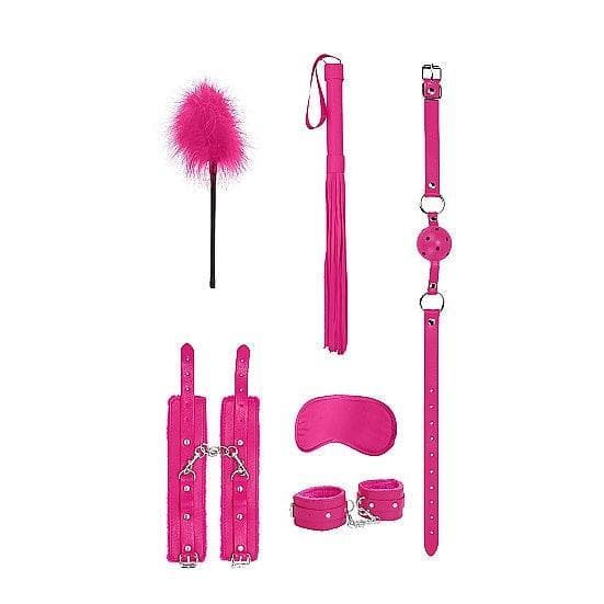 Shots Ouch! 6-Piece Beginner Bondage Kit Pink - Romantic Blessings