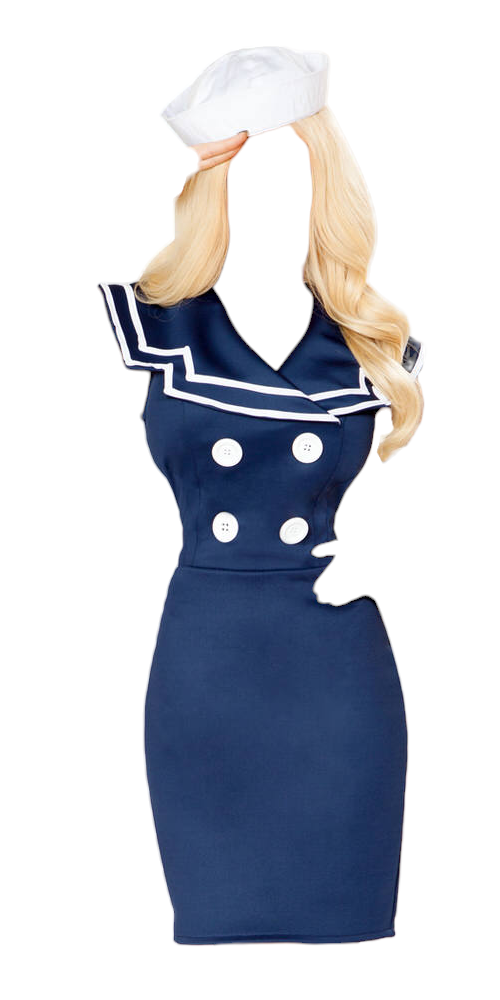 Roma Costume 2 PC Classy Sailor Dress Blue/White