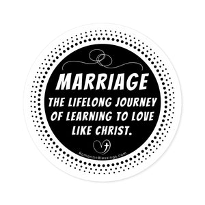 Christian Marriage Quote Round Stickers