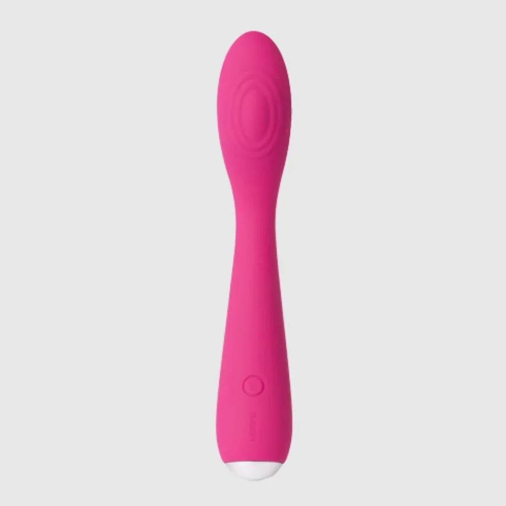 Svakom Iris Silicone Clitoris & G-Spot Finger Rechargeable Vibrator Plum Red/Silver