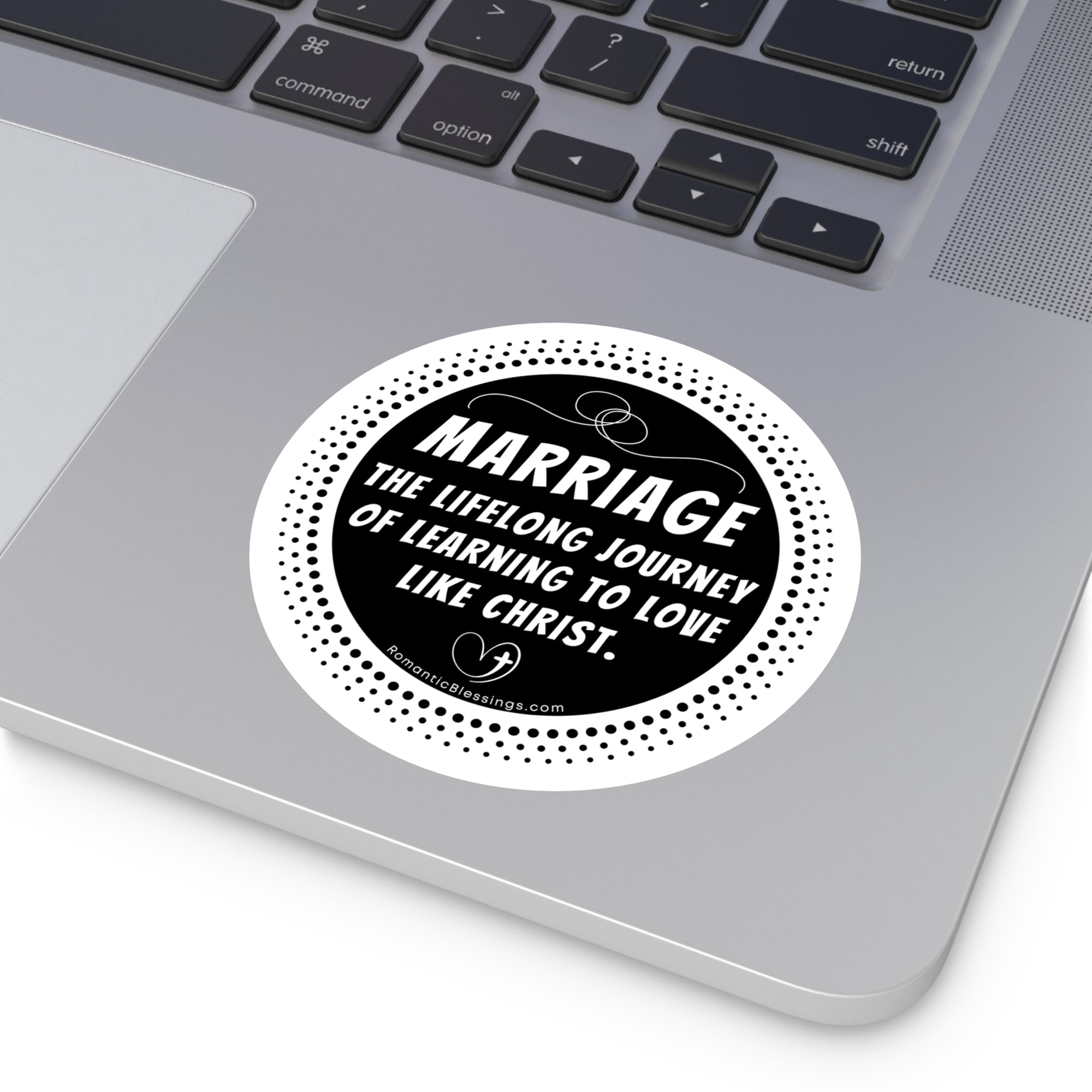 Christian Marriage Quote Round Stickers