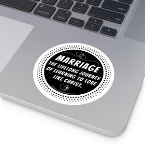 Christian Marriage Quote Round Stickers