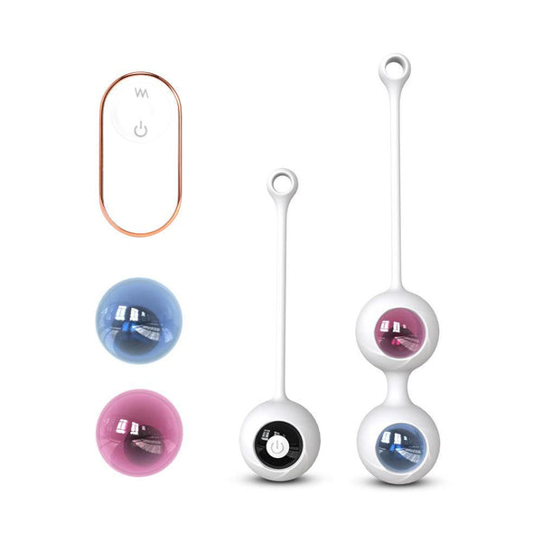 Freezer Ben Wa Ball Remote Control Vibrating Kegel Ball Exercises Set White