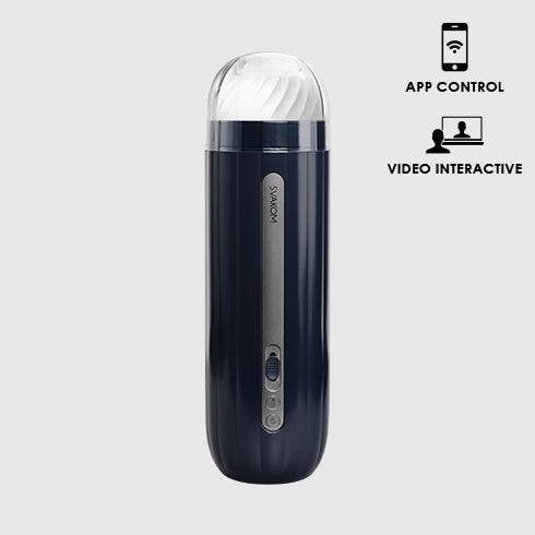 Svakom Hannes Neo Powerful App Enabled Warming Throbbing Stroker Black