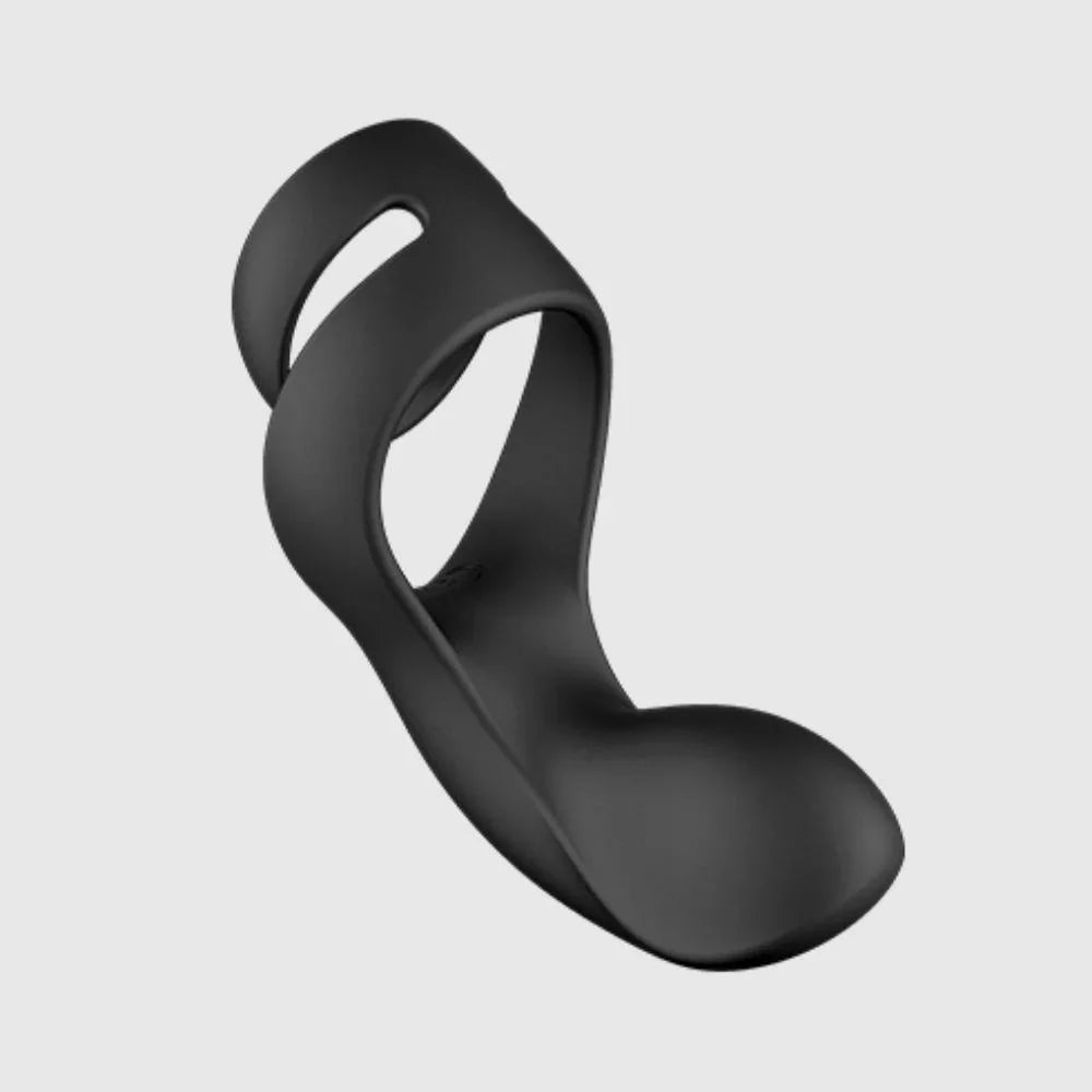 Svakom Benedict Silicone Double Ring Perinium Stimulator Penis Ring Black