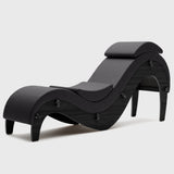 Liberator Supervio Premier Ultraleather Sex Chaise with Black Oak Frame and Cuff Kit