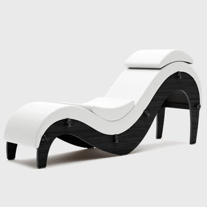 Liberator Supervio Premier Ultraleather Sex Chaise with Black Oak Frame and Cuff Kit