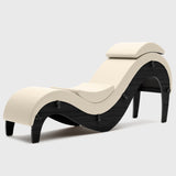 Liberator Supervio Premier Ultraleather Sex Chaise with Black Oak Frame and Cuff Kit