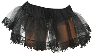 Roma Costume Petticoat with Tear Drop Trim Black One Size