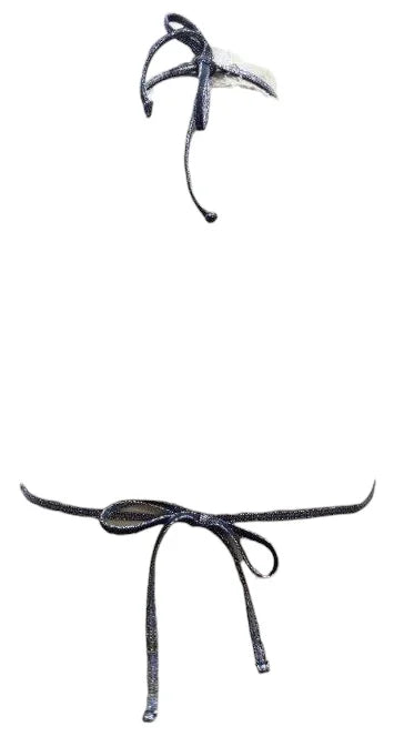 Escante Disco Party Tri Criss Cross Front Bra One Size