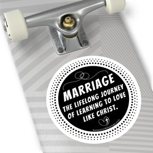 Christian Marriage Quote Round Stickers