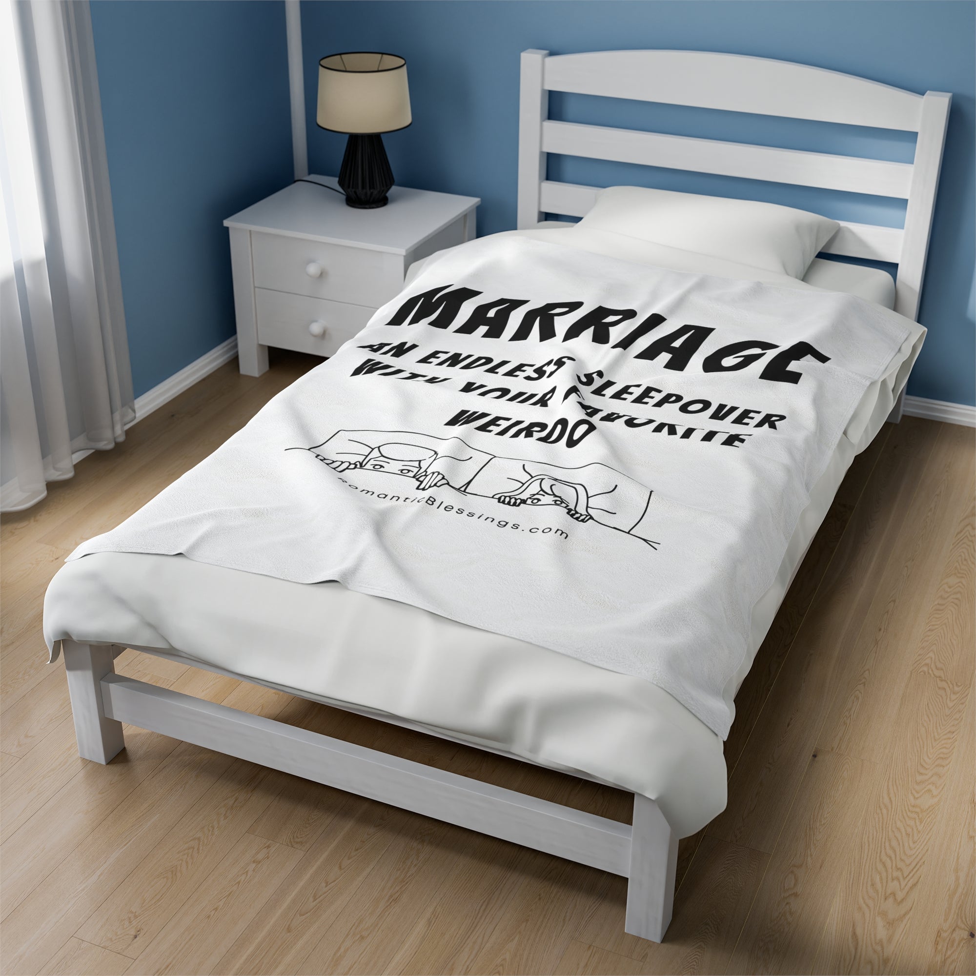 Plush Blanket with funny marriage quote