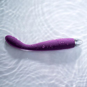 Svakom Cici Silicone Flexible Ribbed Design Slim G-Spot & Clitoral Vibrator Violet/Silver