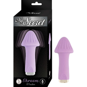 My Secret Shroom Rechargeable Silicone 10 Function Bullet Vibrator with Ridged Head