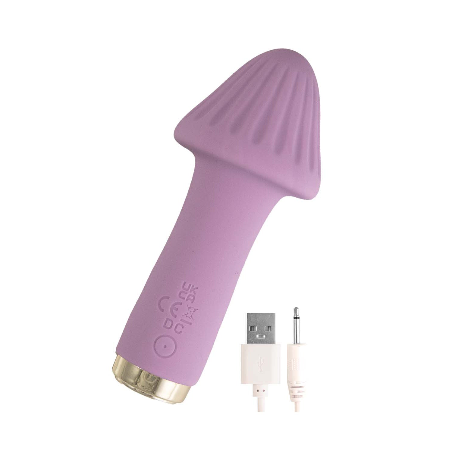 My Secret Shroom Rechargeable Silicone 10 Function Bullet Vibrator with Ridged Head