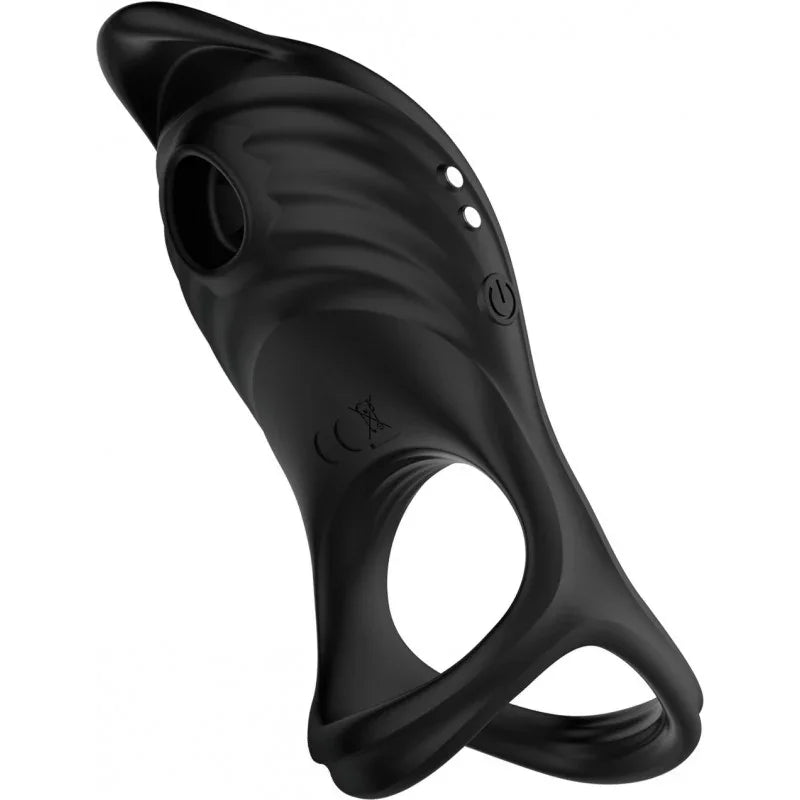 Decadence Pleasure Porpoise Penis Ring & Clit Stimulator With Remote Control