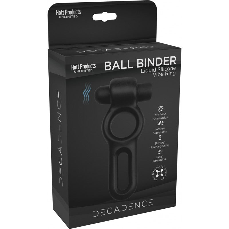 Decadence Ball Binder Penis & Ball Ring With Power Bullet