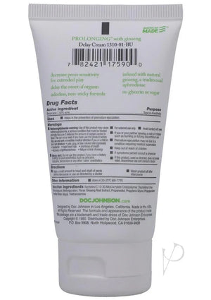 Prolonging Delay Cream For Men 2 oz