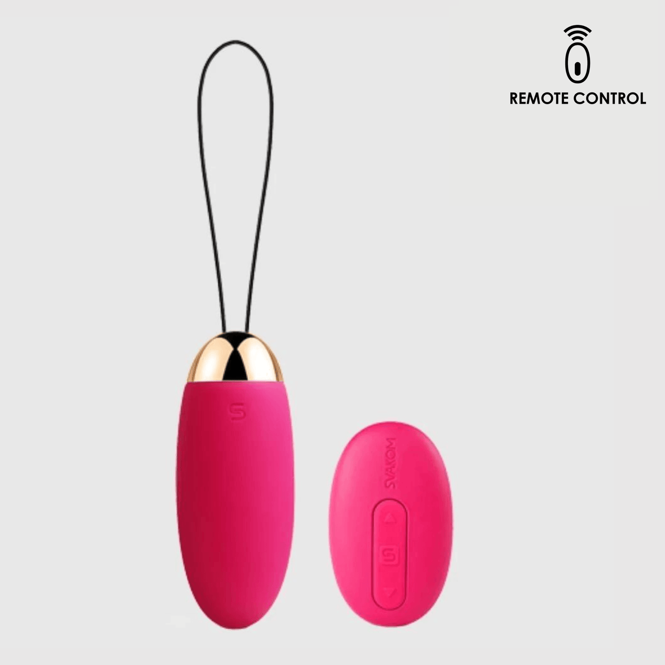 Svakom Elva Remote Control Wearable Bullet Vibrator Plum Red/Gold