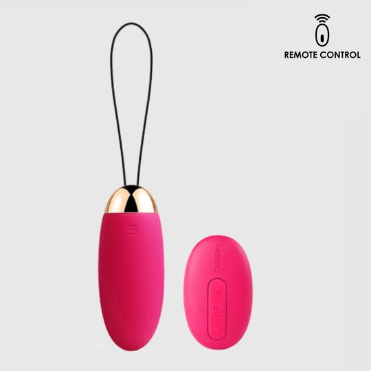 Svakom Elva Remote Control Wearable Bullet Vibrator Plum Red/Gold