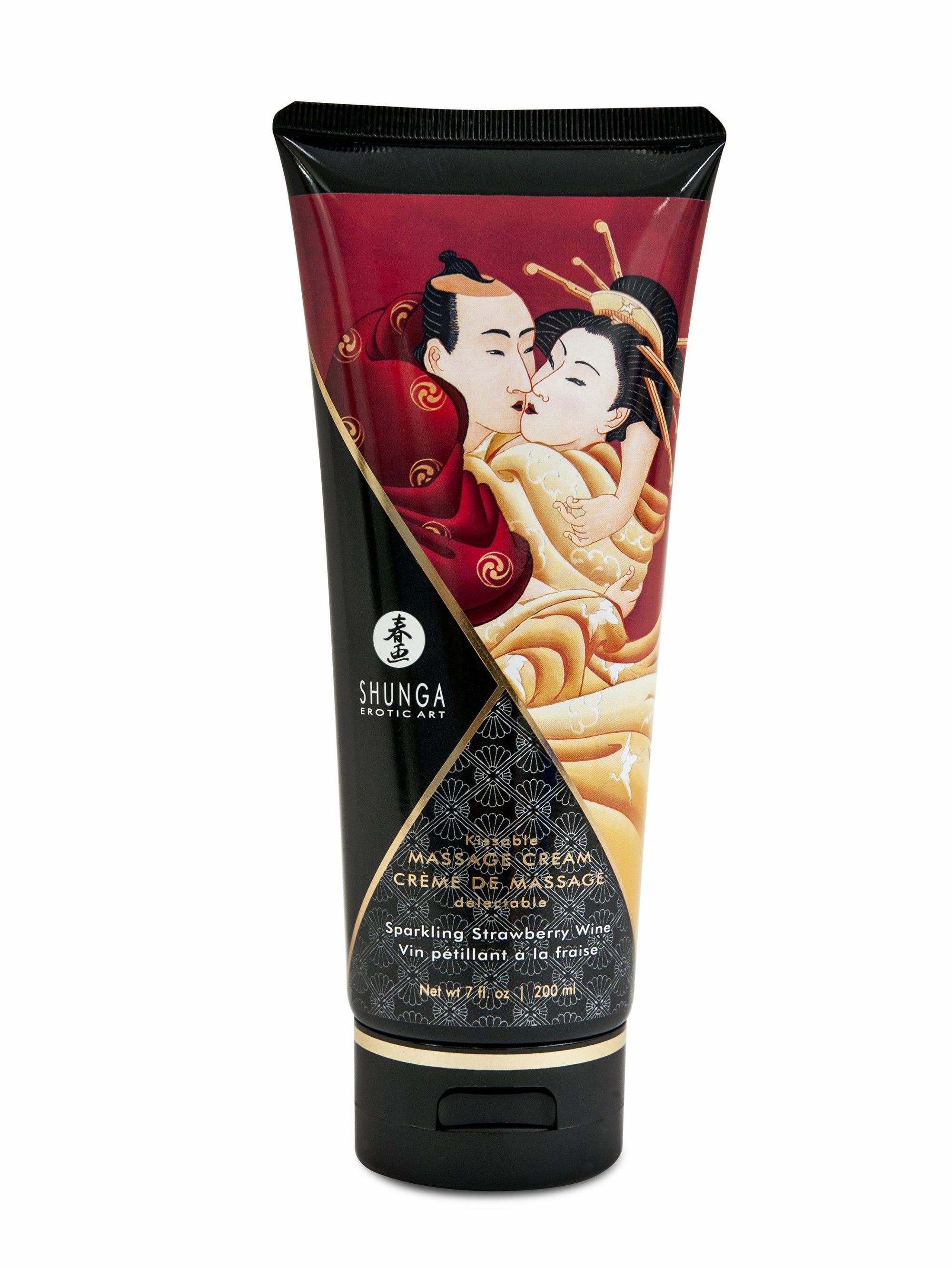 Shunga Erotic Art Kissable Massage Cream Strawberry Wine 7 Oz