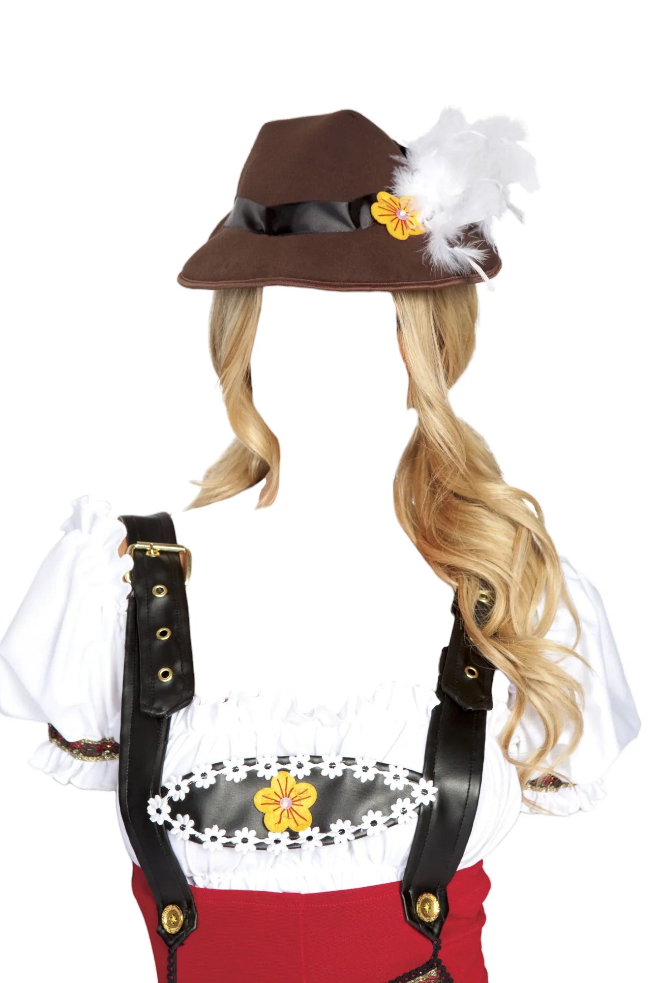 Roma Costume 4 PC Beer Stein Babe High Rise Romper Costume Red/White