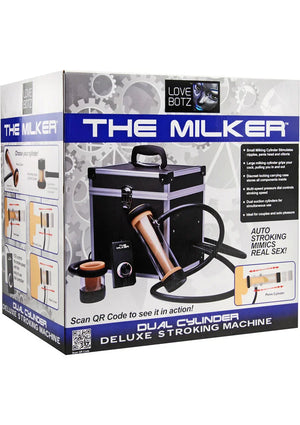 LoveBotz The Milker Dual Cylinder Deluxe Stroking Machine with Wired Remote Control