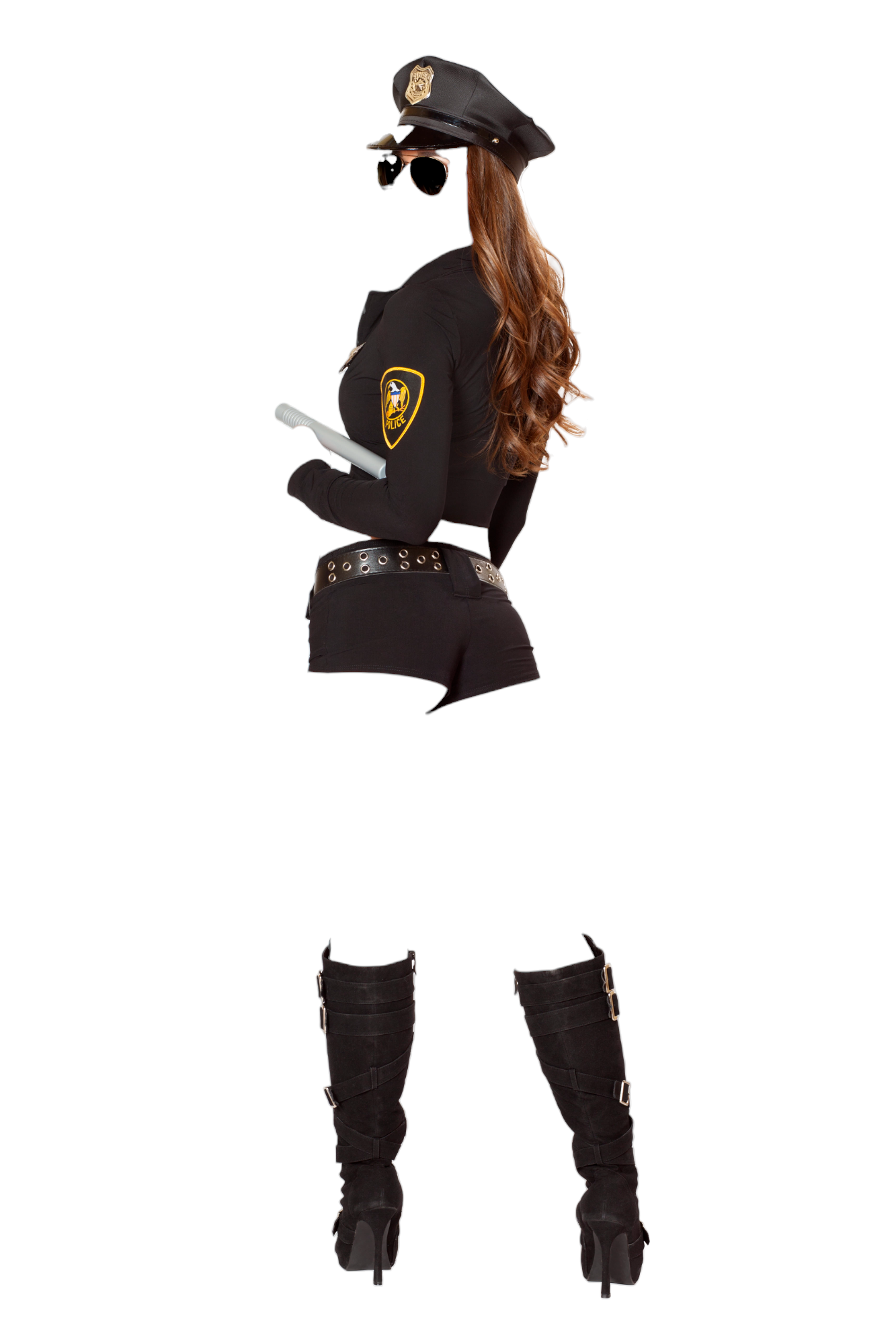 Roma Costume 7 PC Officer Hottie Costume Black