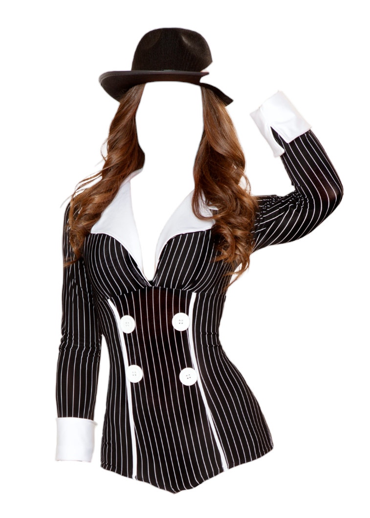 Roma Costume 1 PC Mischievous Mobster Babe Costume Black