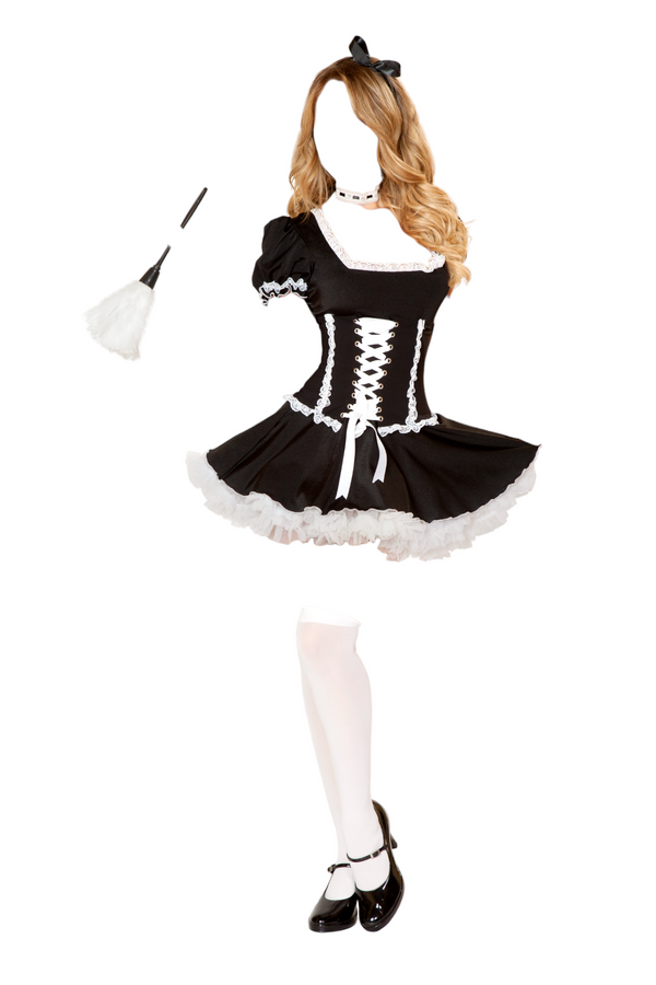 Roma Costume 3 Pc Mischievous Maid Costume Black White Romantic Blessings