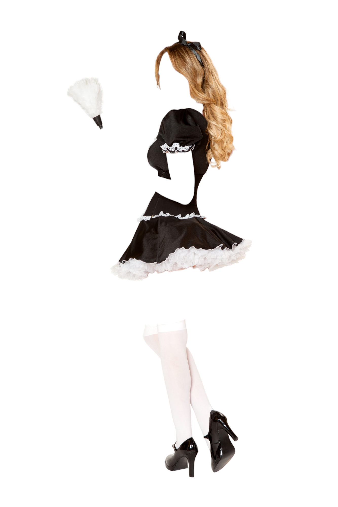 Roma Costume 3 PC Mischievous Maid Costume Black/White