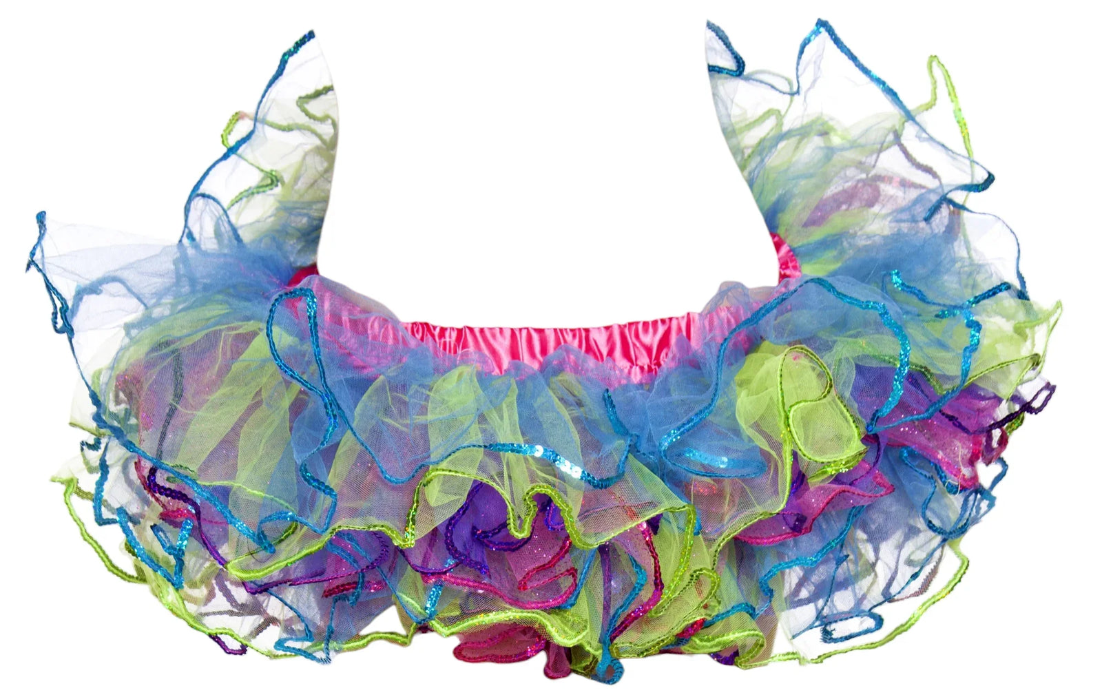 Roma Costume Rainbow with Sequin Trimmed Petticoat One Size