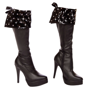 Roma Costume Rhinestone Studded Cuffs Only for Boots Black