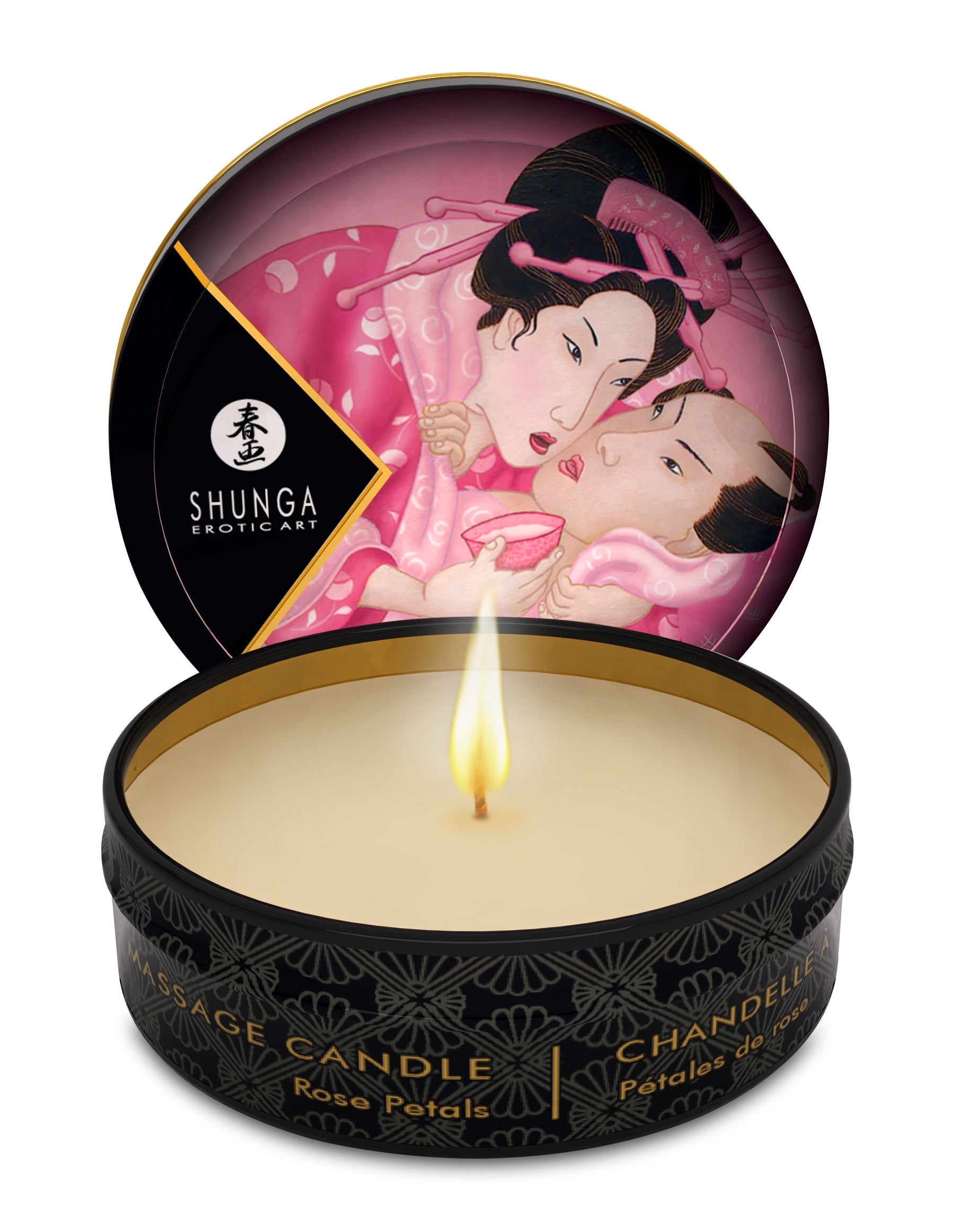 Shunga Mini Massage Candle Aphrodia Rose Petals 1 Oz