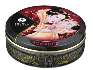 Shunga Mini Massage Candle Romance Sparkling Strawberry Wine 1 Oz