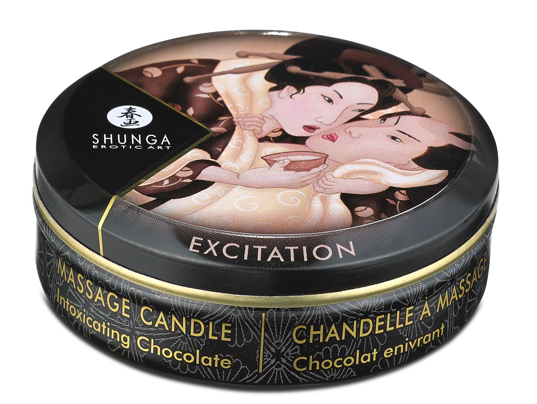 Shunga Mini Massage Candle Excitation Intoxicating Chocolate 1 Oz